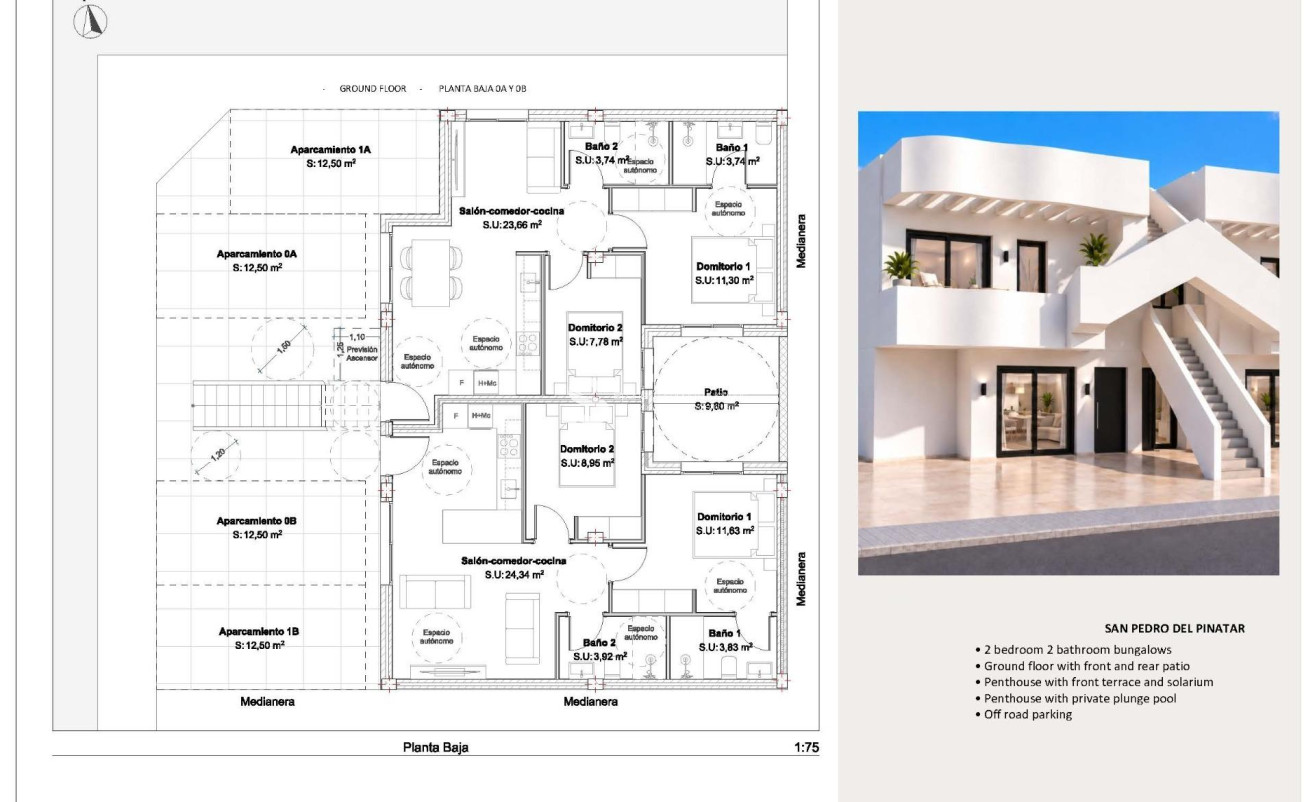 Nouvelle construction - Bungalow - San Pedro del Pinatar - Los Peñascos