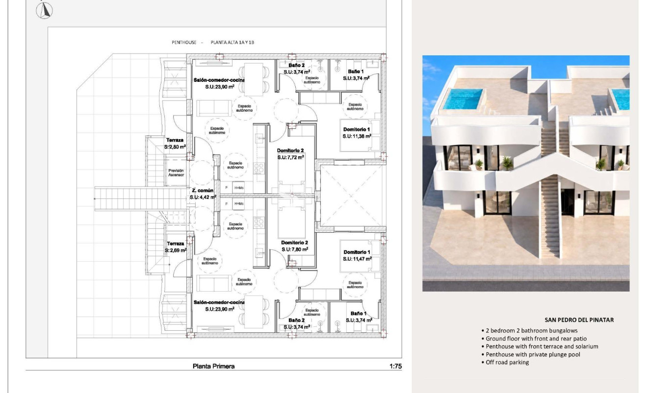 Nouvelle construction - Bungalow - San Pedro del Pinatar - Los Peñascos