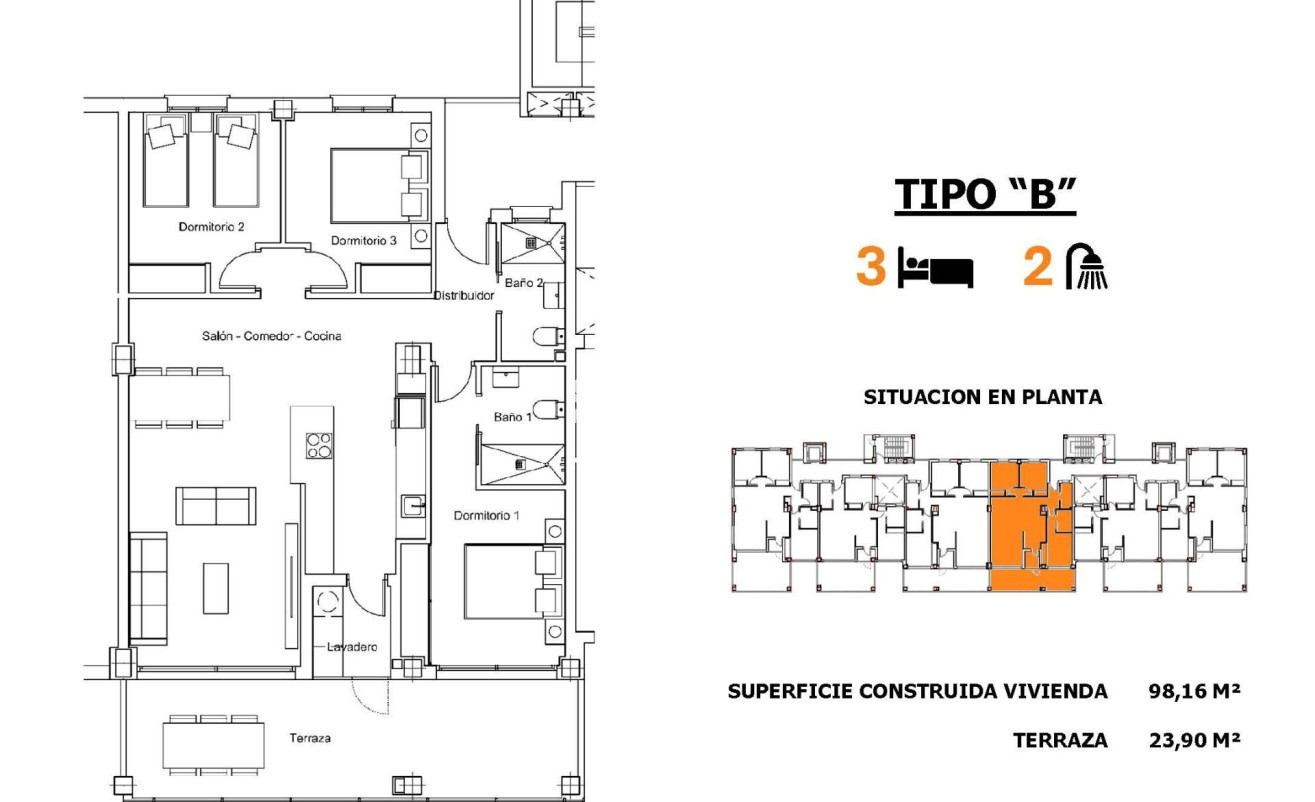 New Build - Apartment - San Miguel de Salinas - Pueblo